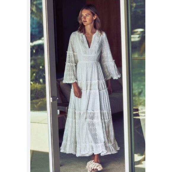 Alexis Dresses & Skirts - $910 ALEXIS Hedda Embellished Eyelet Maxi Dress Gown Sz XS Boho Bridal R…